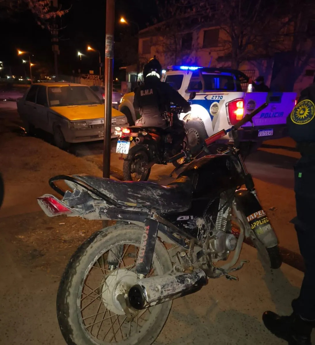 Recuperaron en Viedma una moto robada horas antes en el barrio 1016 Viviendas
