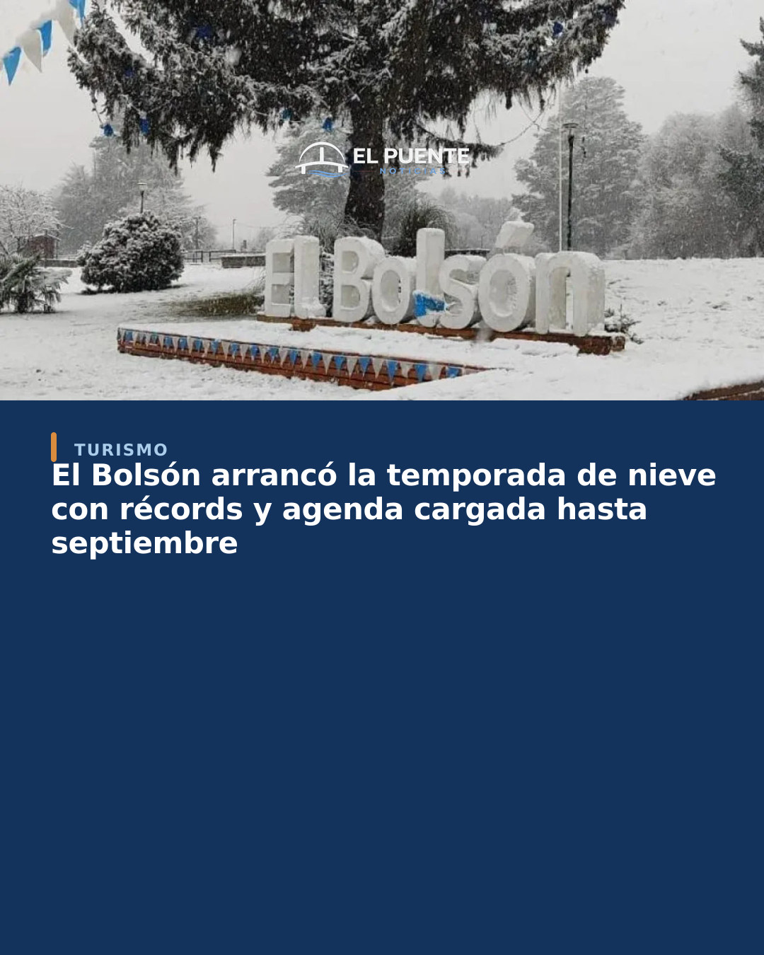 El Bolsón arrancó la temporada de nieve con récords y agenda cargada hasta septiembre