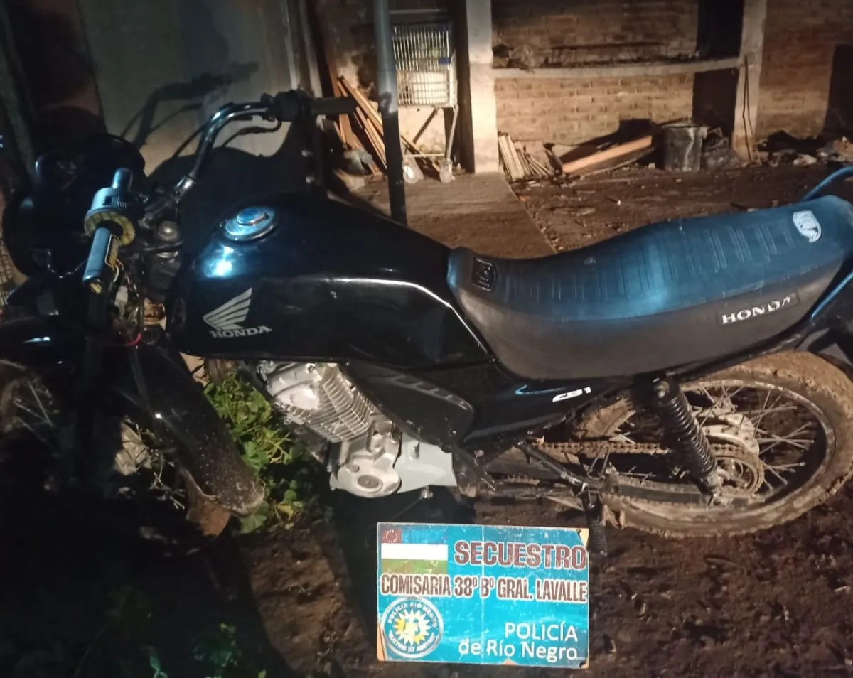 Viedma: persiguieron a un ladrón de motos y recuperaron el rodado robado