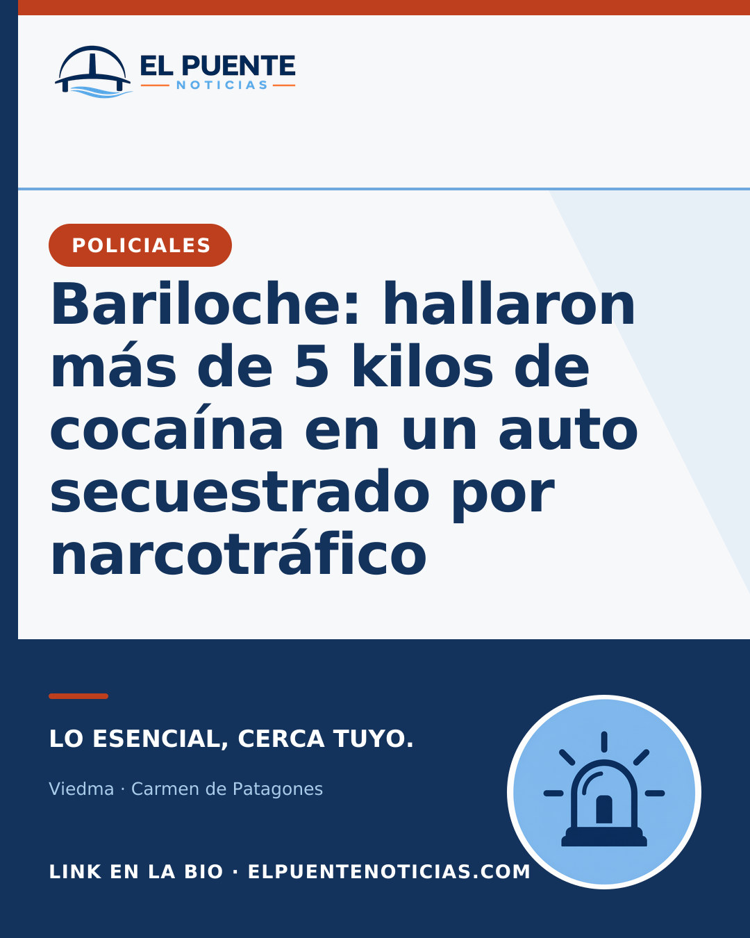 Bariloche: hallaron más de 5 kilos de cocaína en un auto secuestrado por narcotráfico