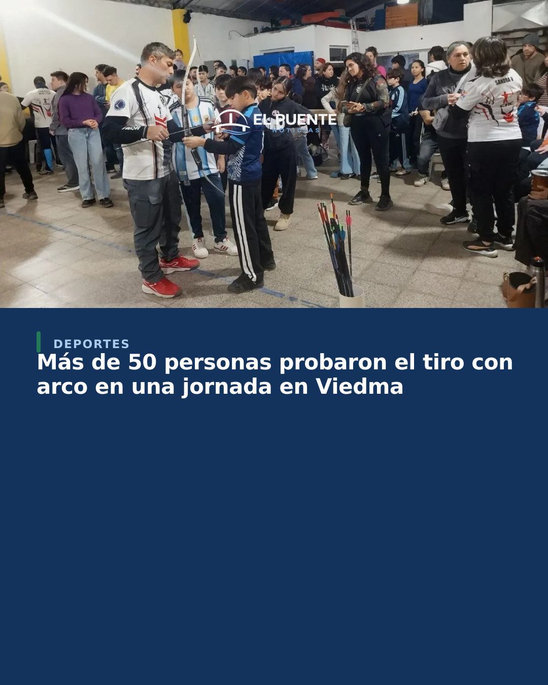 Más de 50 personas probaron el tiro con arco en una jornada en Viedma