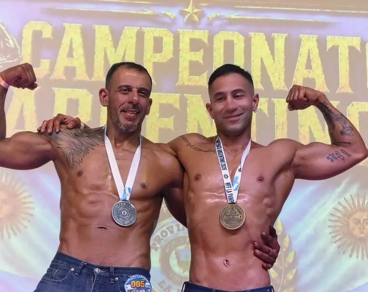 Delvis Hecker y Martín Ginaro brillaron para Viedma en el Argentino de Fisicoculturismo