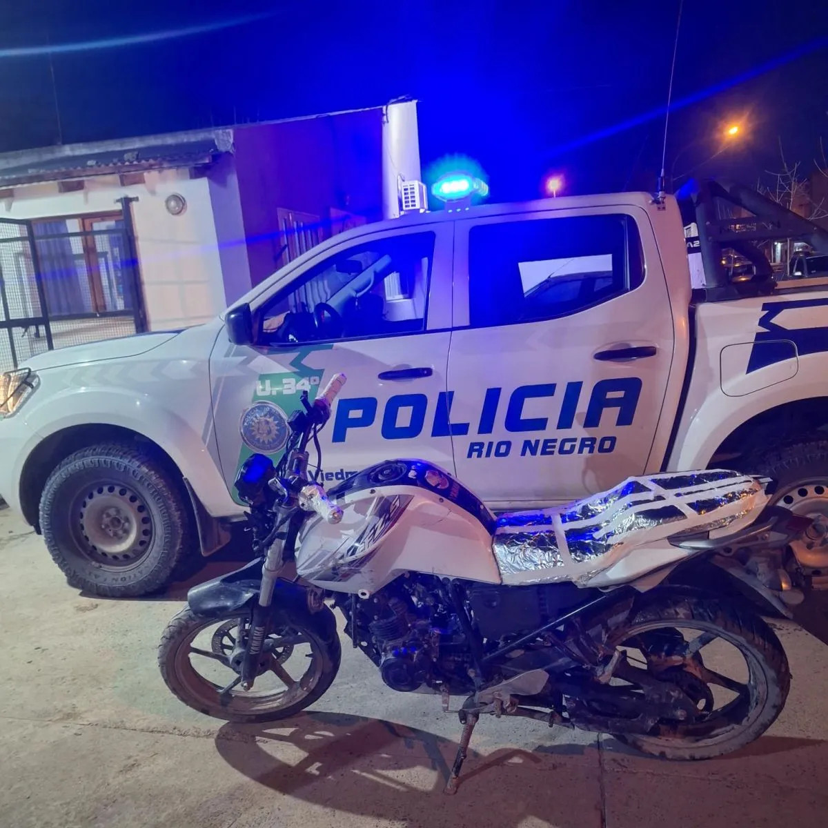 Viedma: secuestraron una moto con pedido de retención en barrio 1016 Viviendas