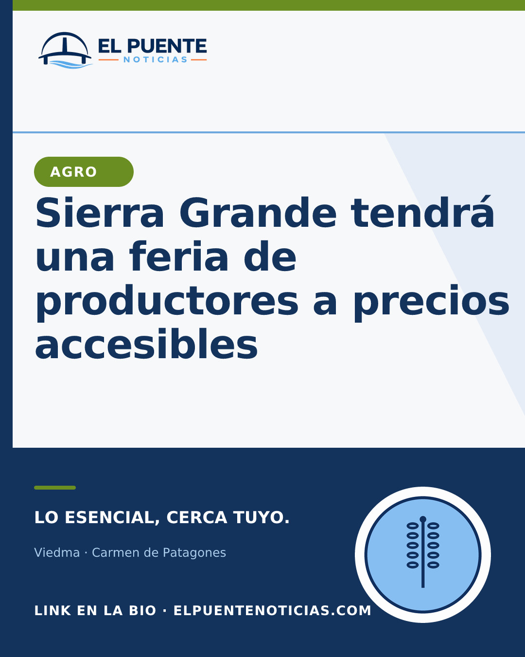 Sierra Grande tendrá una feria de productores a precios accesibles
