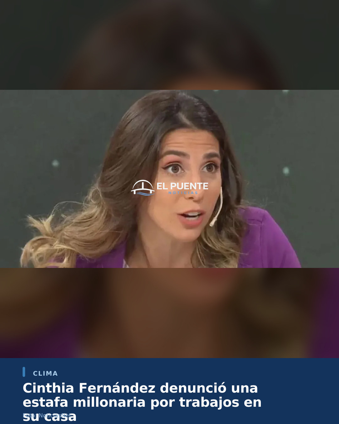 Cinthia Fernández denunció una estafa millonaria por trabajos en su casa
