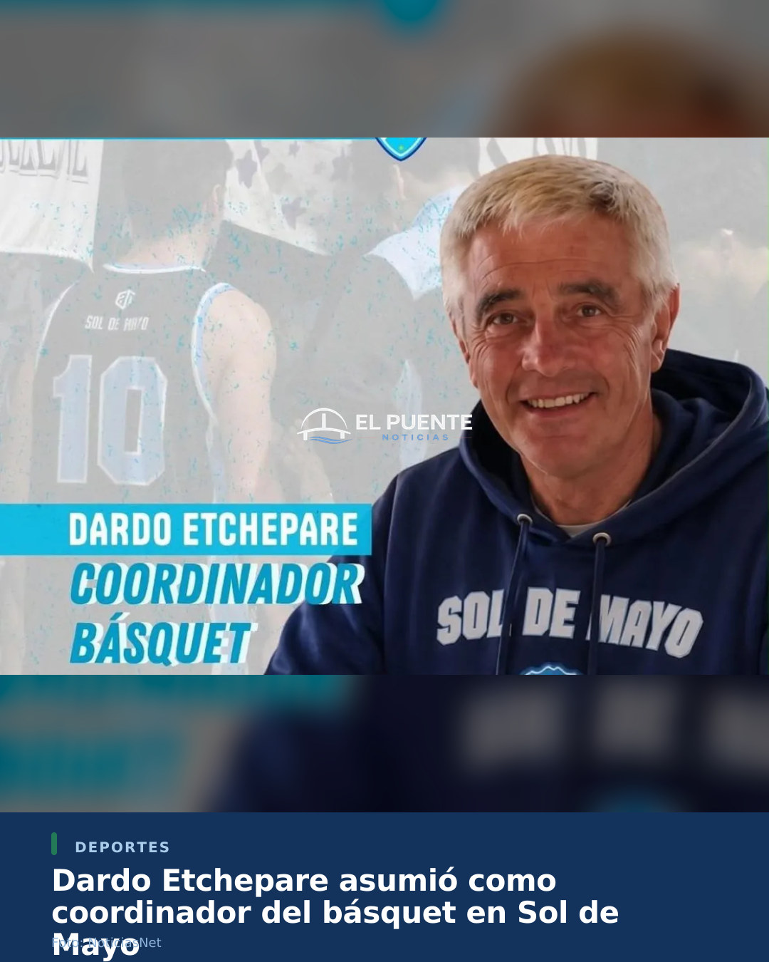 Dardo Etchepare asumió como coordinador del básquet en Sol de Mayo