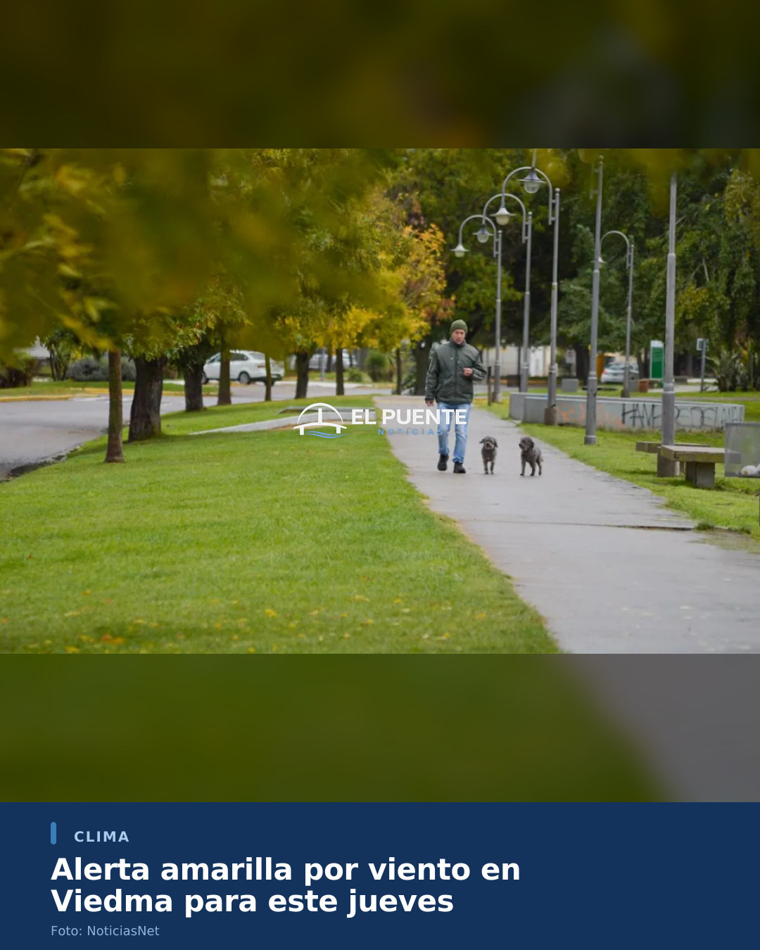 Alerta amarilla por viento en Viedma para este jueves