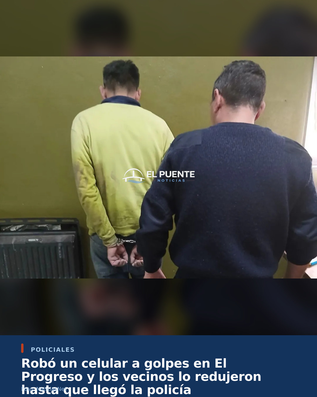 Robó un celular a golpes en El Progreso y los vecinos lo redujeron hasta que llegó la policía