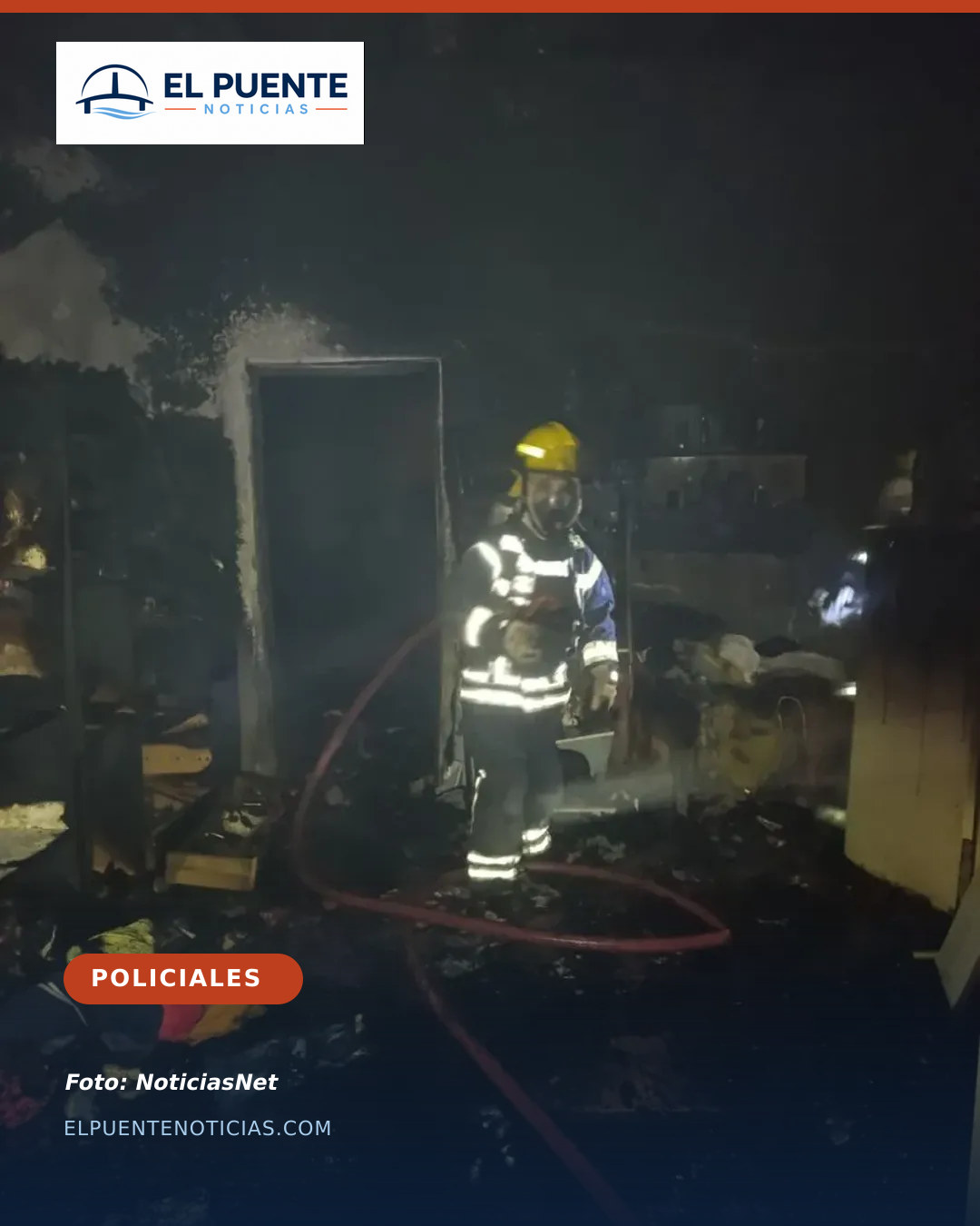 Un incendio destruyó por completo una vivienda en San Antonio Oeste